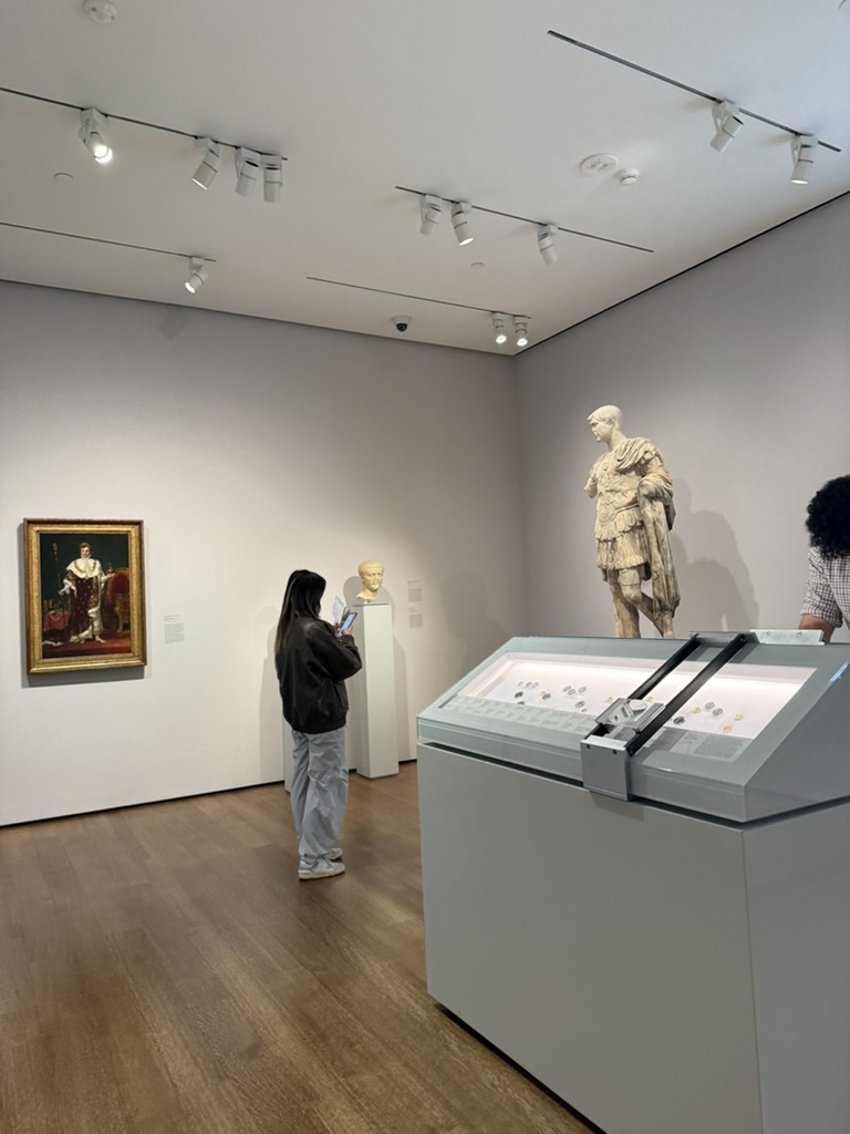 A quiet museum gallery visit