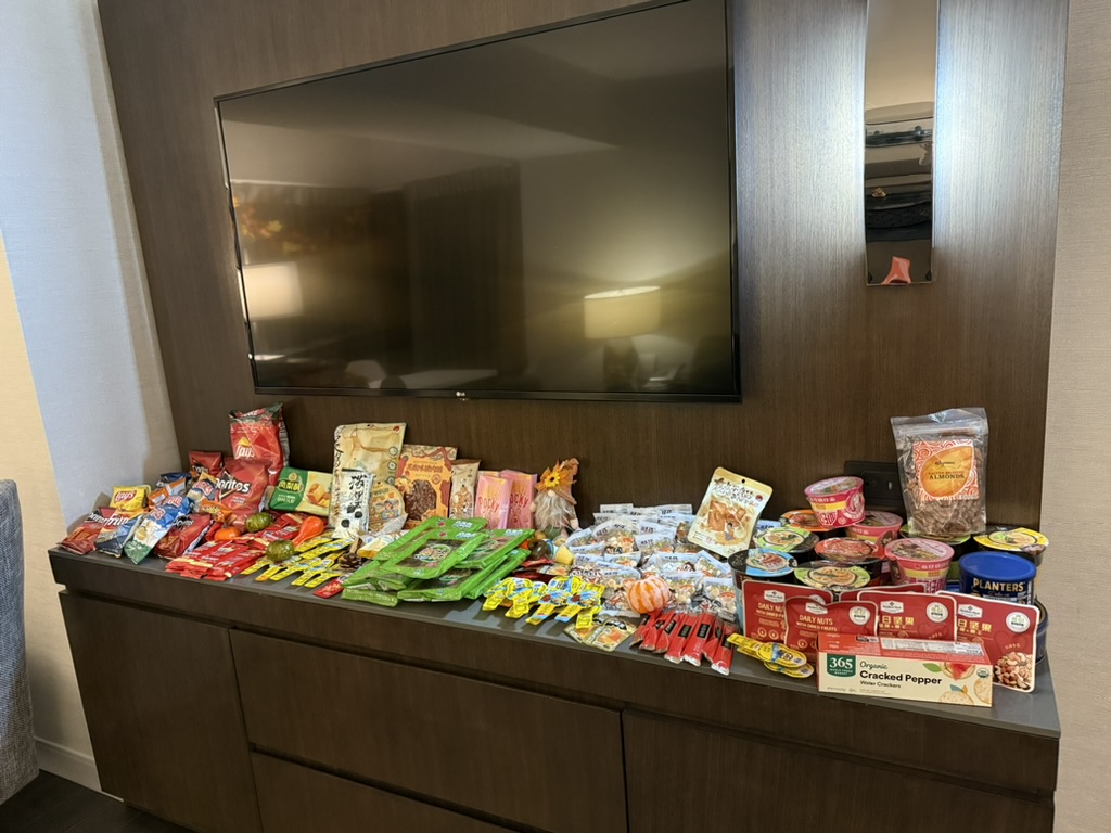Snack and refreshment area prepared for students